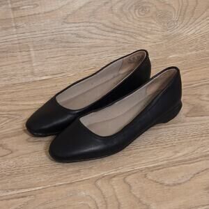 Naturalizer Alya Flexy Slip On Ballet Flats Black  Leather Shoes Women Size 4.5M